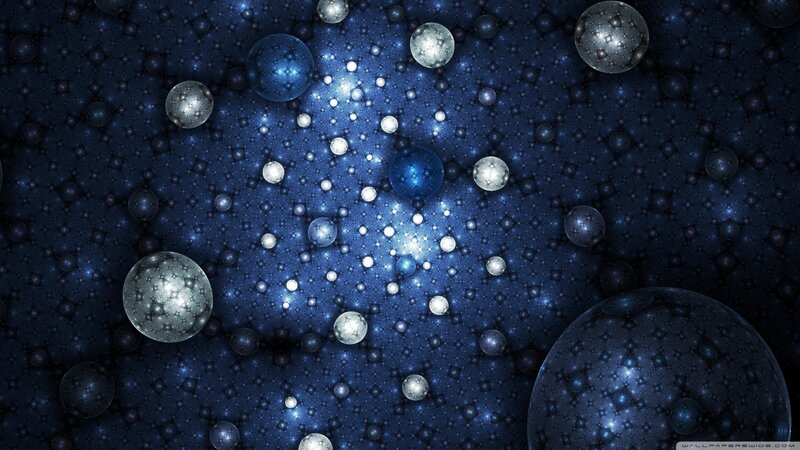 blue fractal sphere pattern