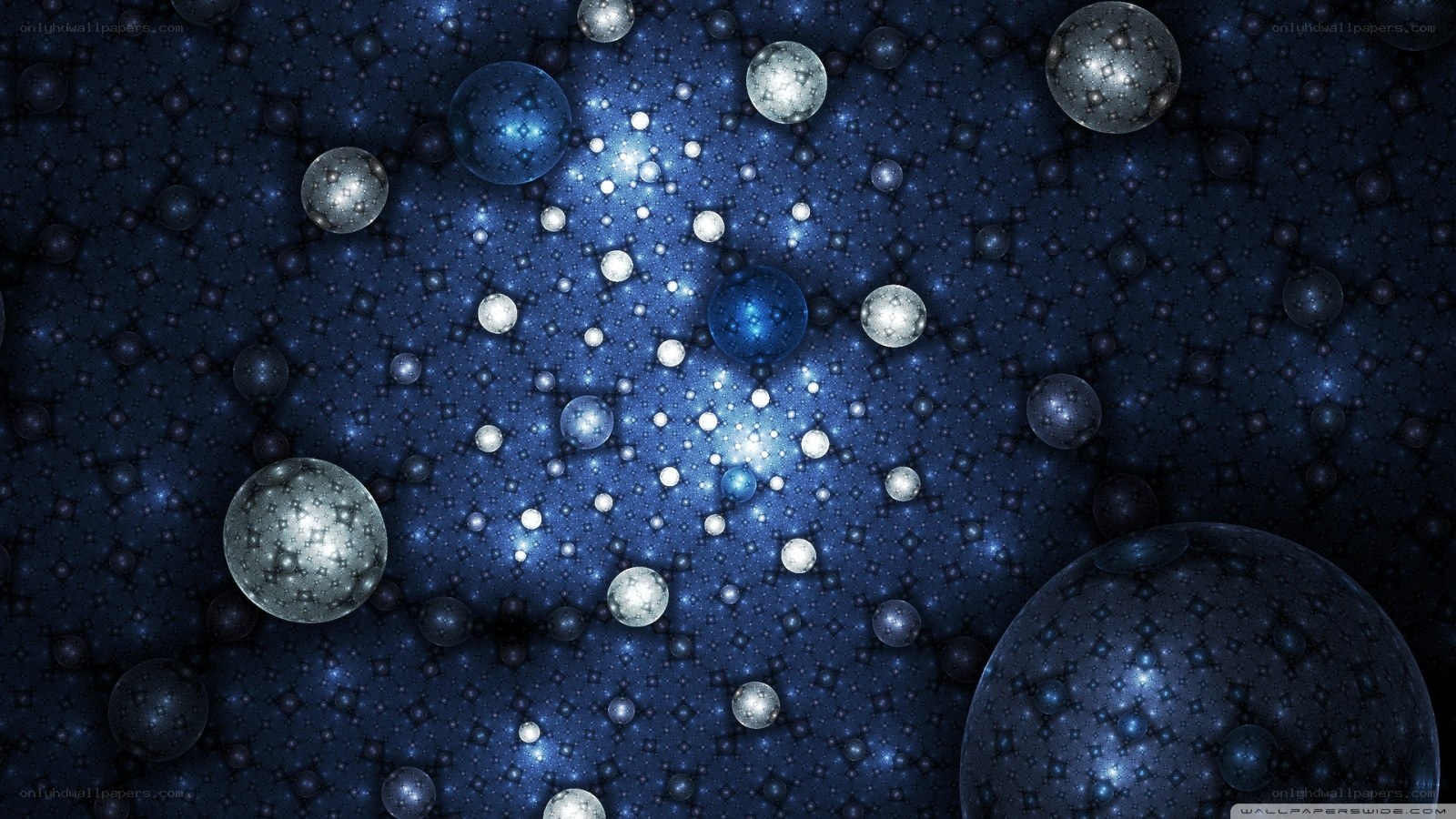 blue fractal sphere pattern