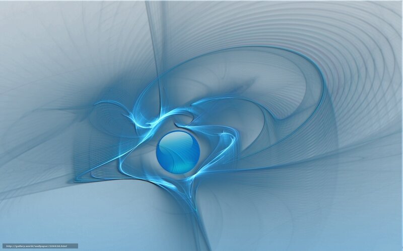 Blue Fractal Sphere — Serene