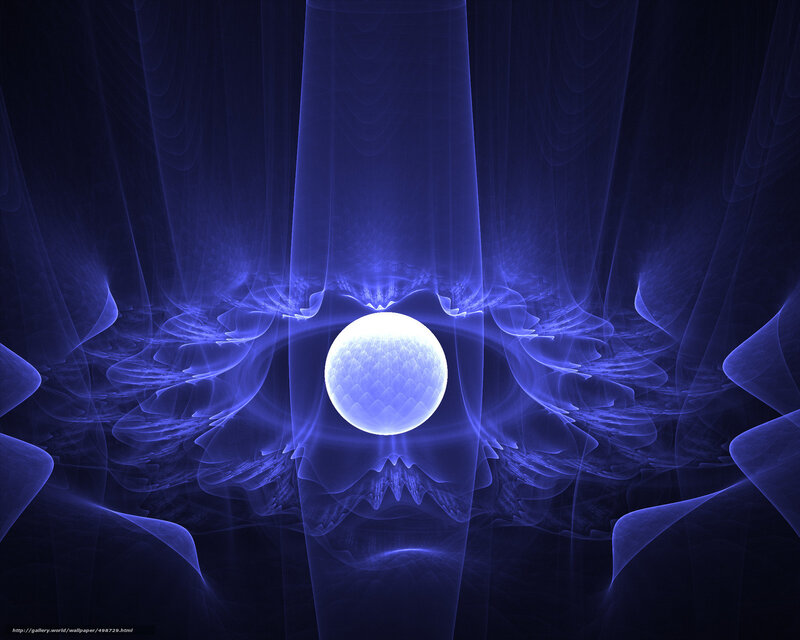 Blue fractal sphere