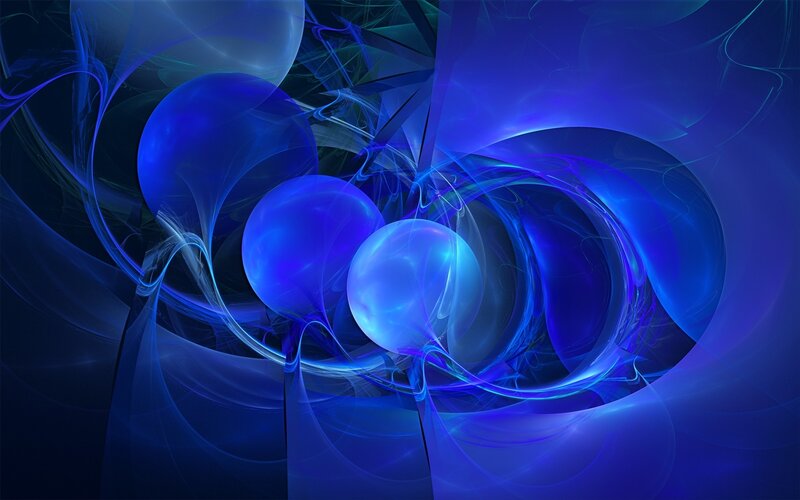 Blue Fractal Spheres — Ethereal