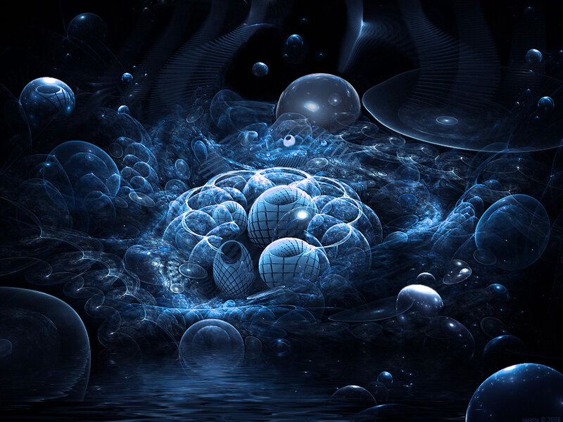 Blue Fractal Spheres