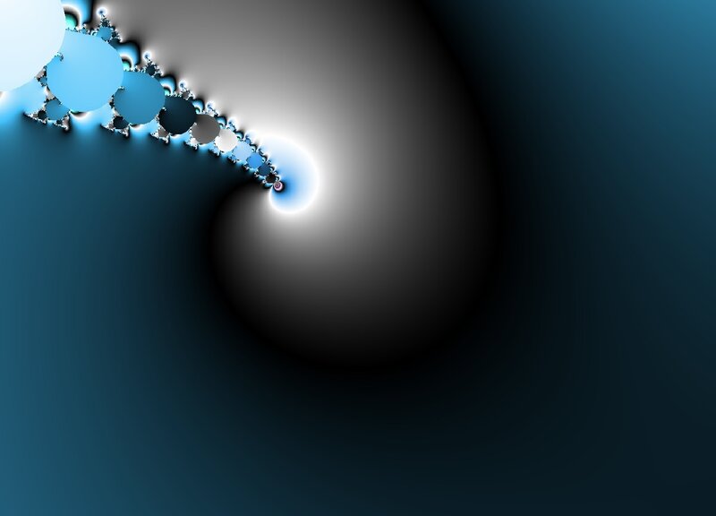 blue fractal spiral