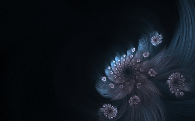 blue fractal spiral design