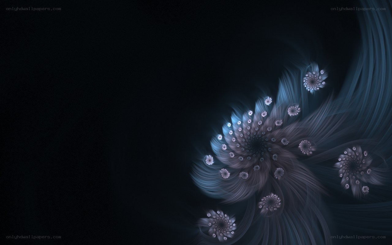 blue fractal spiral design