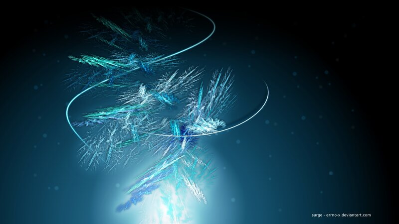 blue fractal spiral design