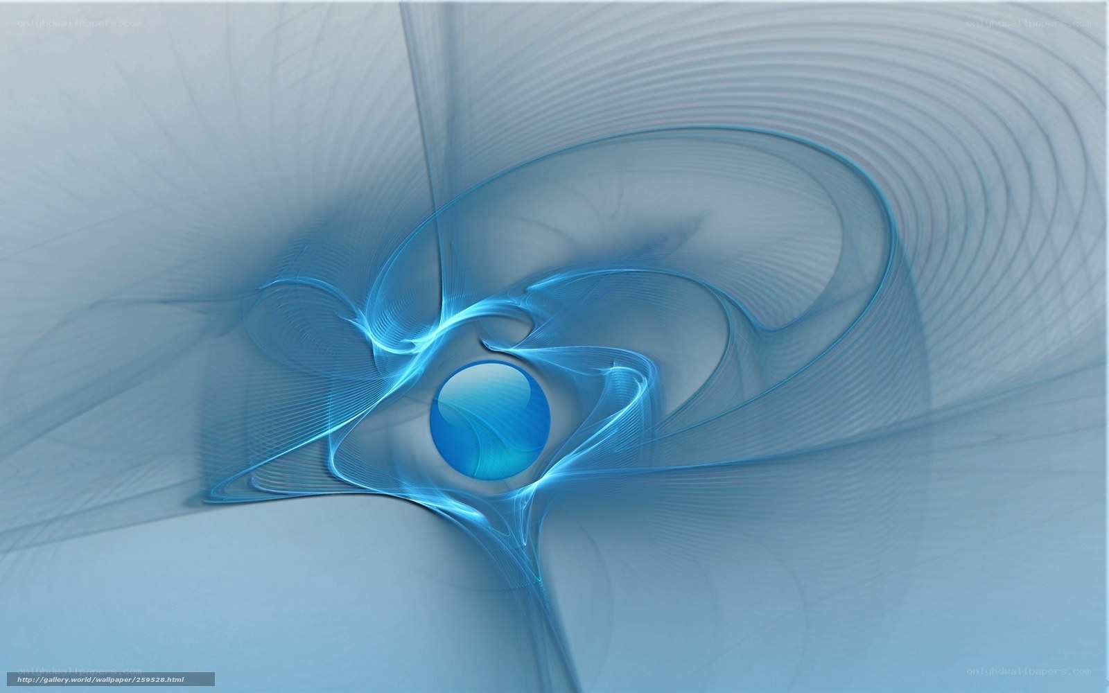 Blue Fractal Spiral Design