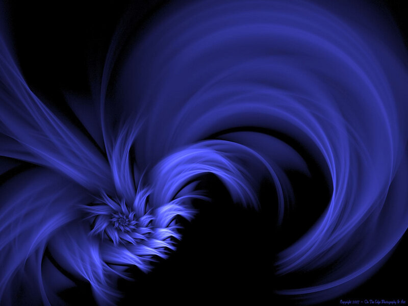blue fractal spiral design