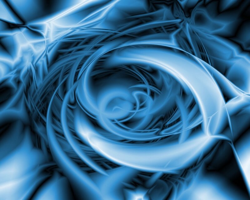 Blue Fractal Spiral — Dynamic