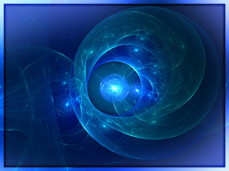 Blue Fractal Spiral — Ethereal