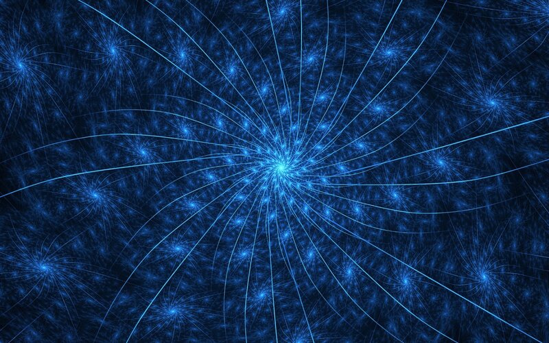 Blue Fractal Spiral — Hypnotic, Abstract, Lines