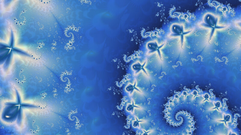 Blue fractal spiral pattern