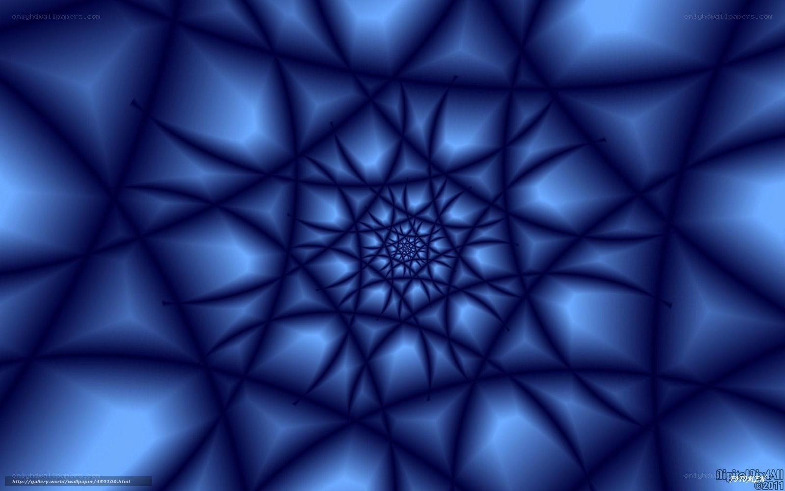 blue fractal spiral pattern