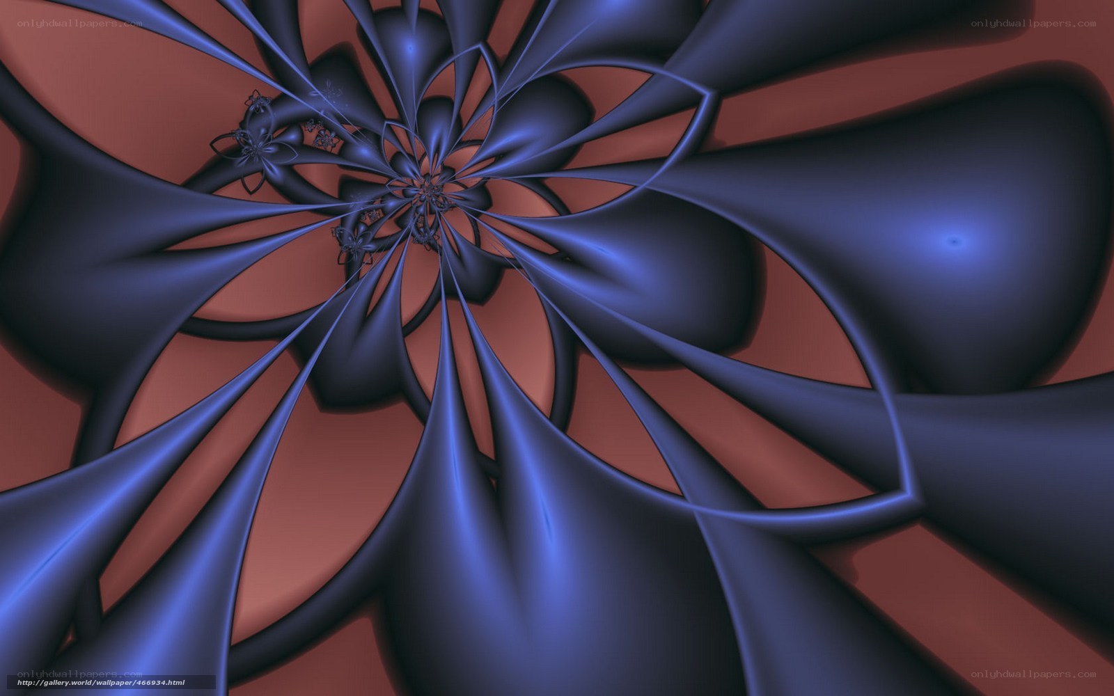 blue fractal spiral pattern