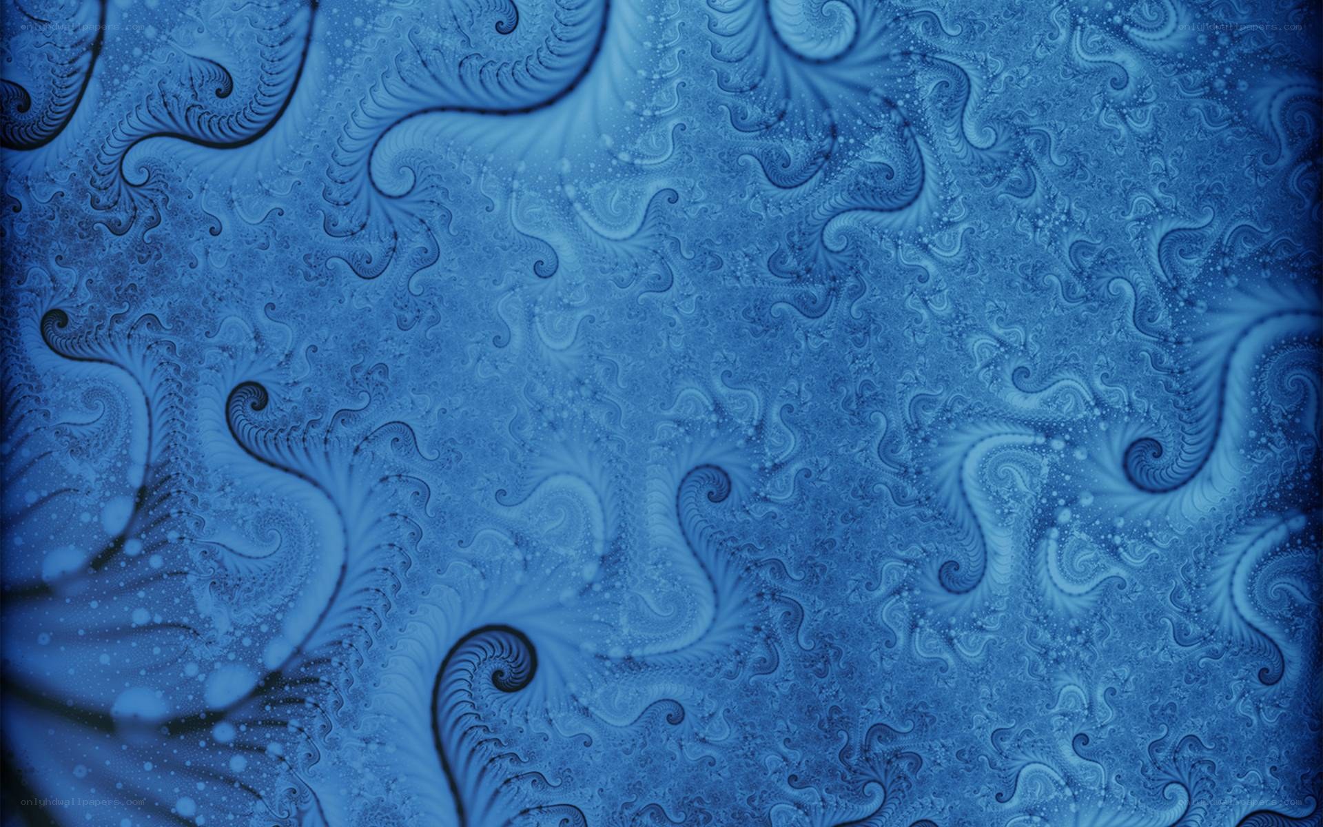blue fractal spiral pattern