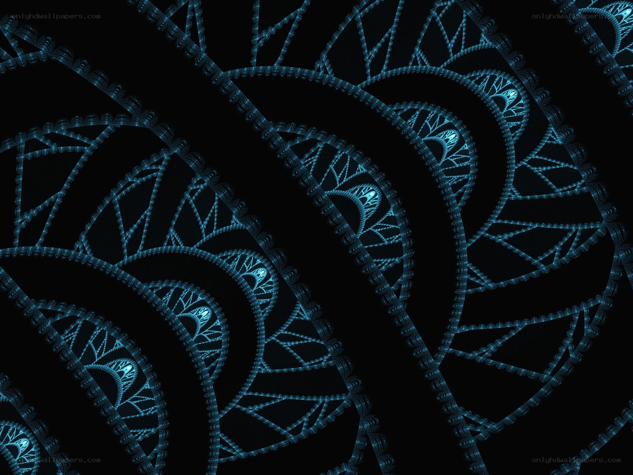 blue fractal spiral pattern