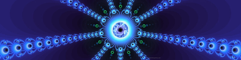 blue fractal spiral pattern