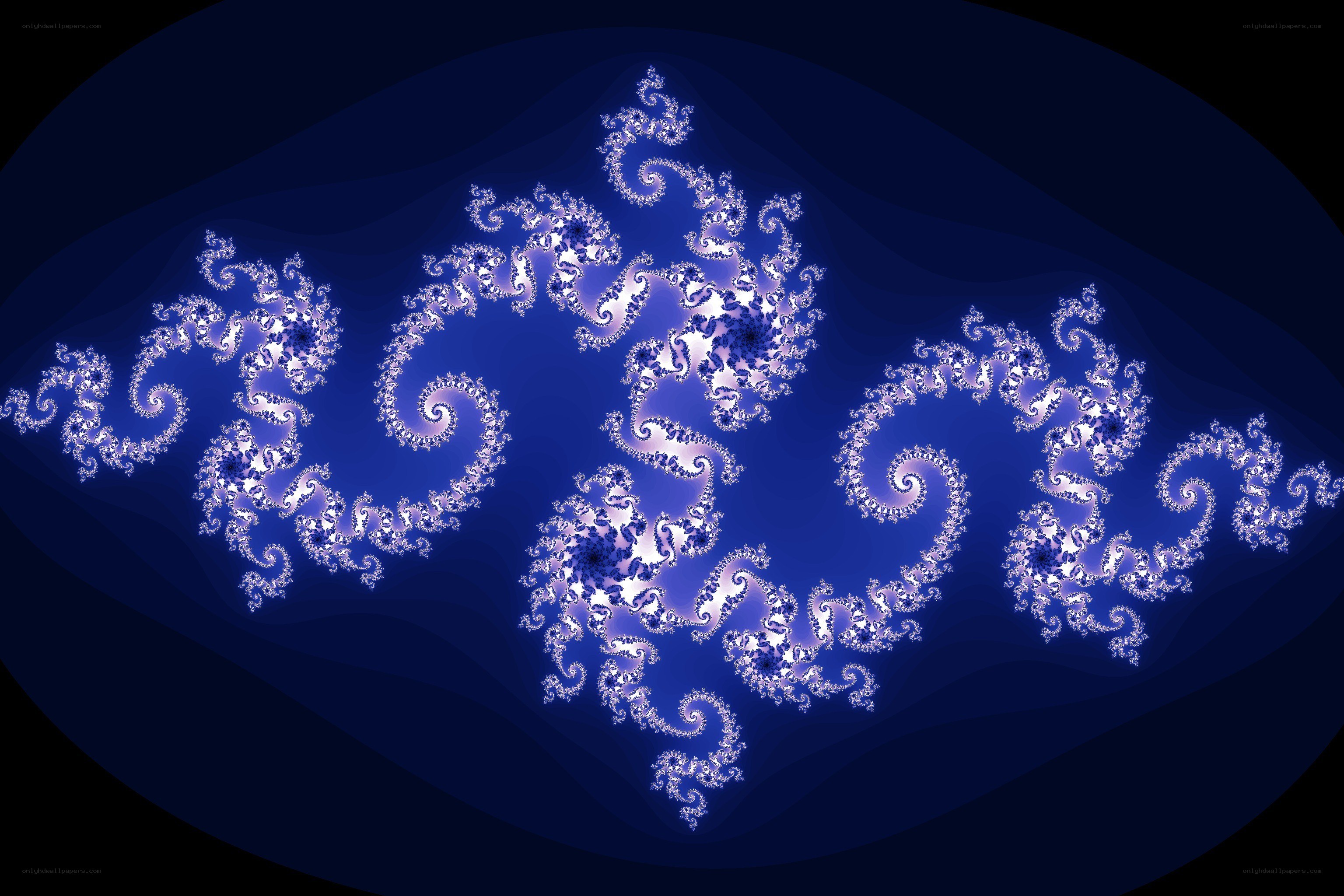 blue fractal spiral pattern