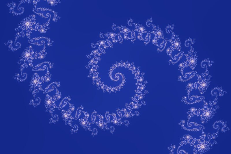 blue fractal spiral pattern