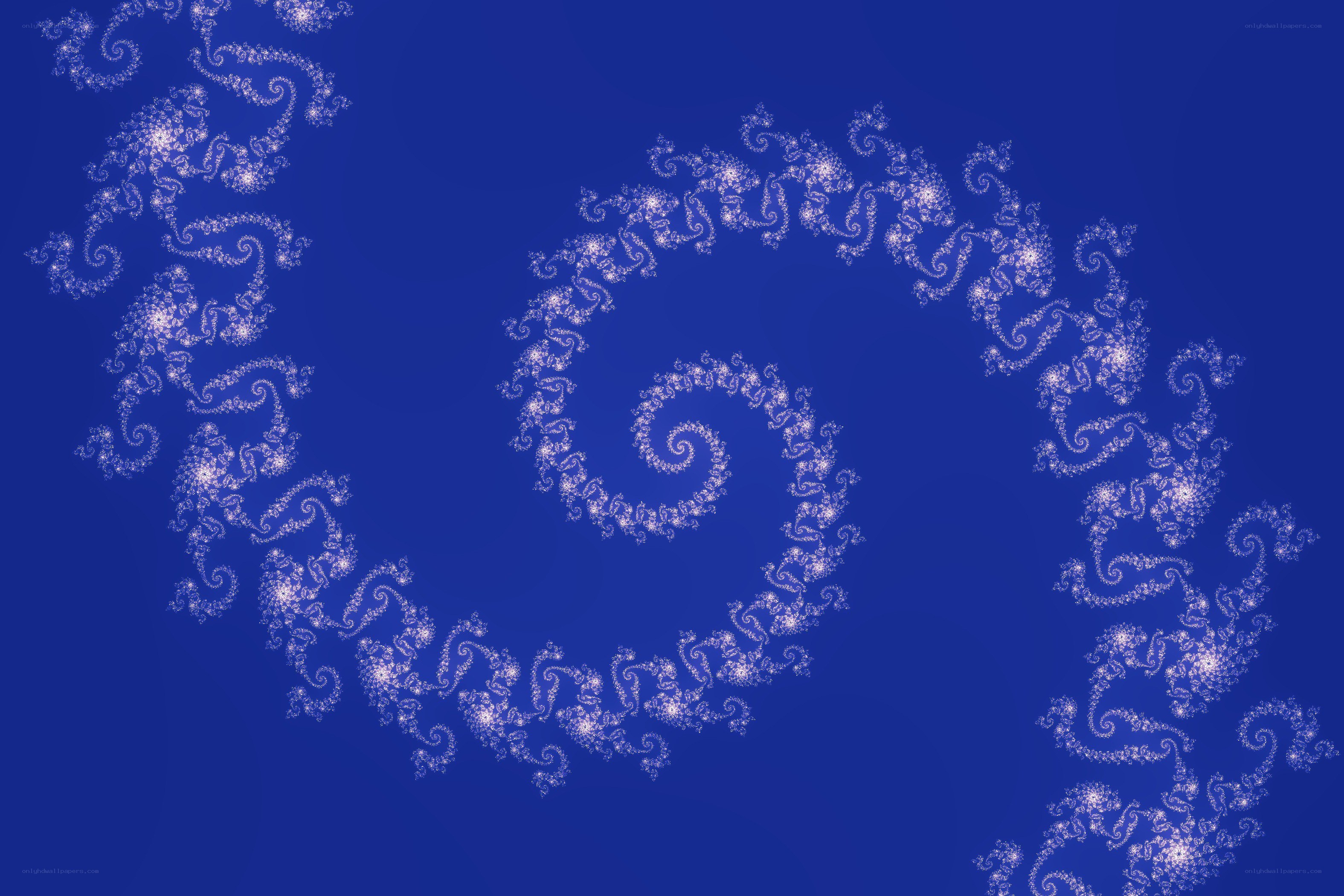 blue fractal spiral pattern