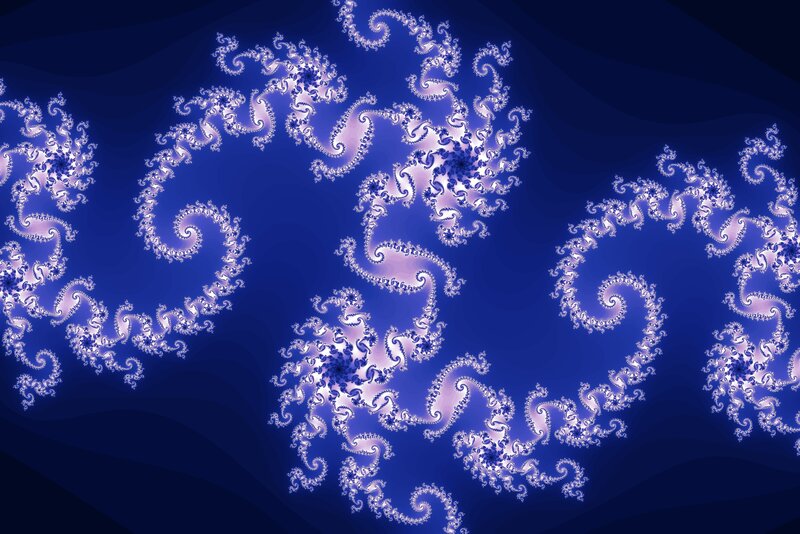 blue fractal spiral pattern
