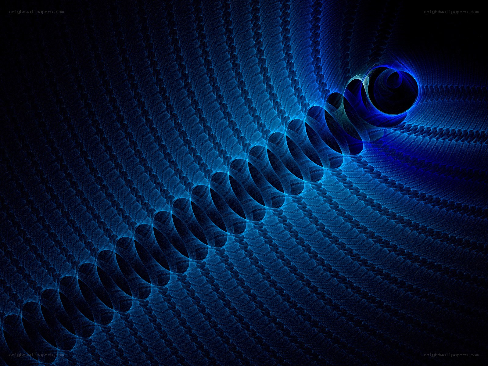 blue fractal spiral pattern
