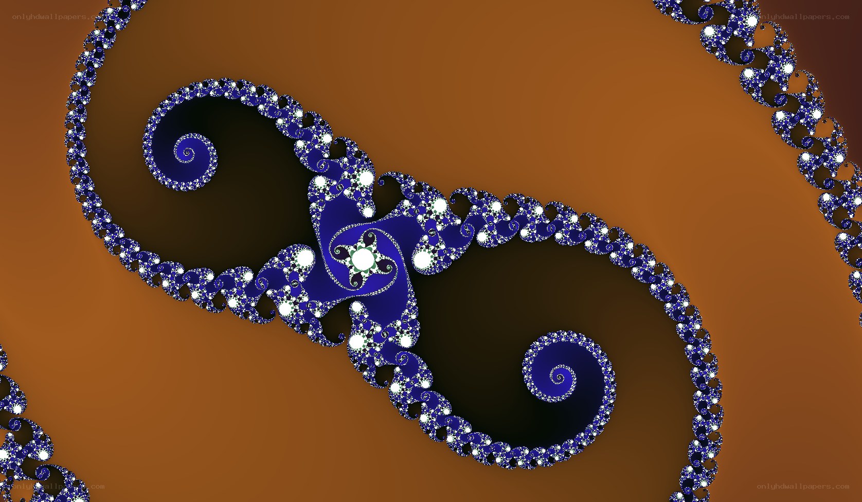 blue fractal spiral pattern