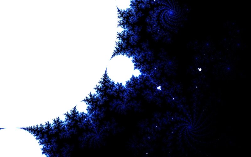blue fractal spiral pattern