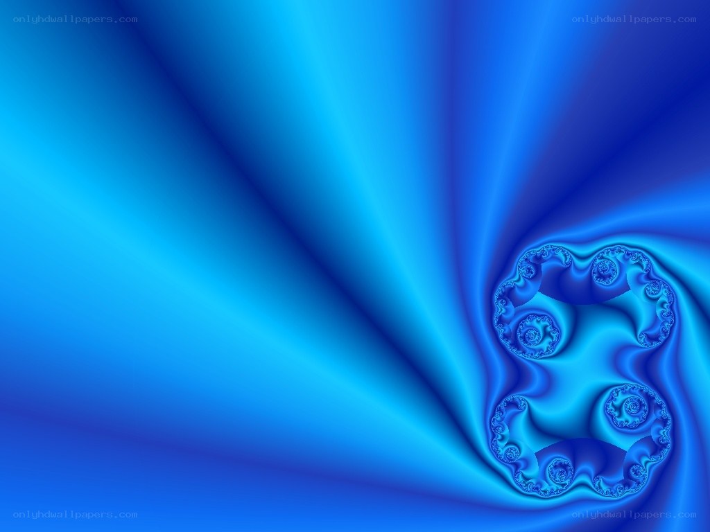 blue fractal spiral pattern