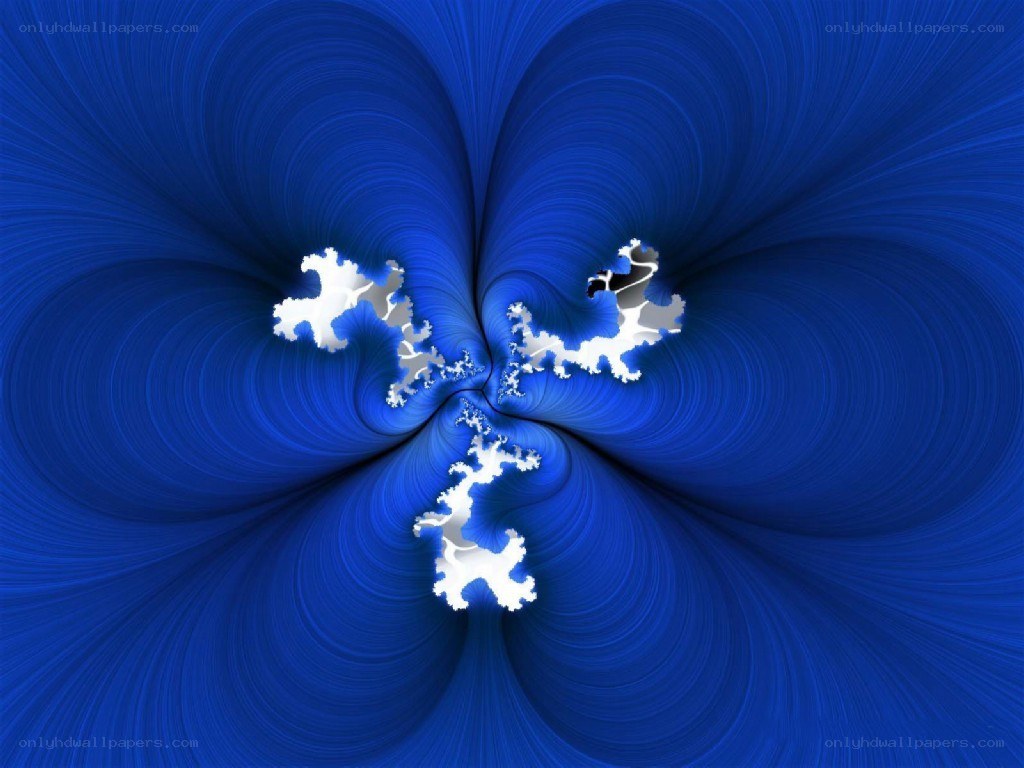 blue fractal spiral pattern
