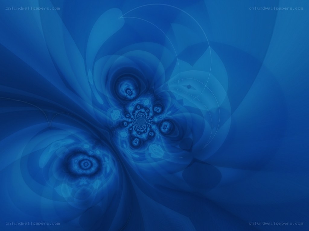 blue fractal spiral pattern