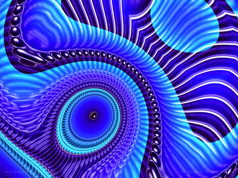 blue fractal spiral pattern