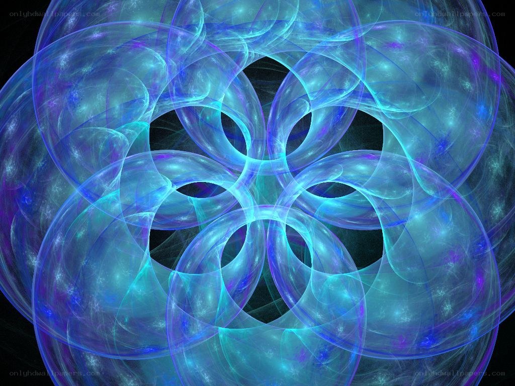blue fractal spiral pattern