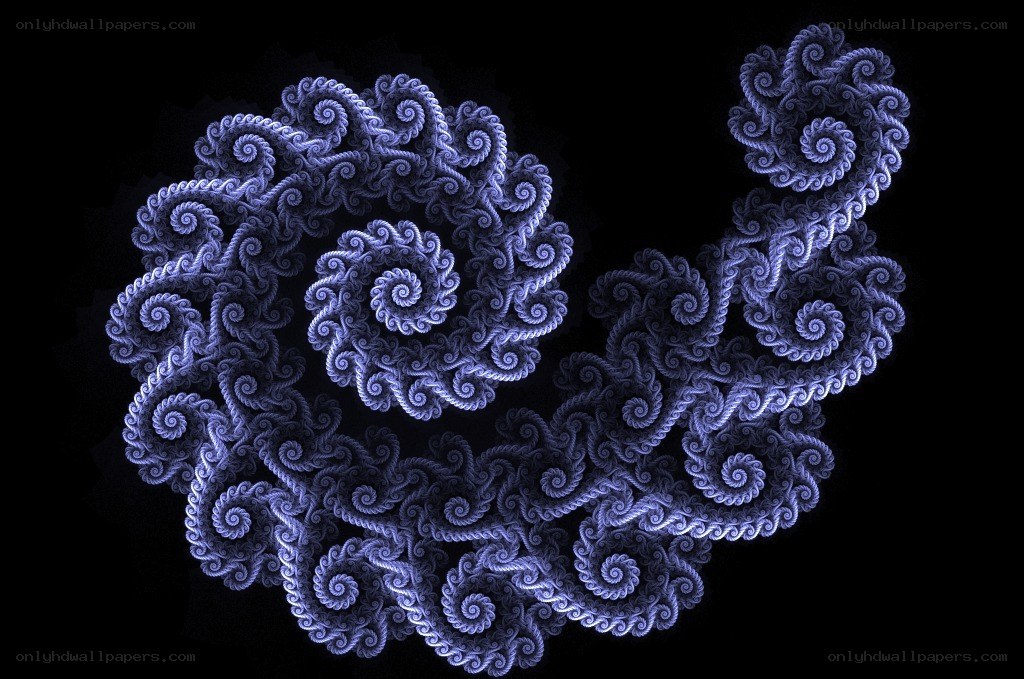 blue fractal spiral pattern
