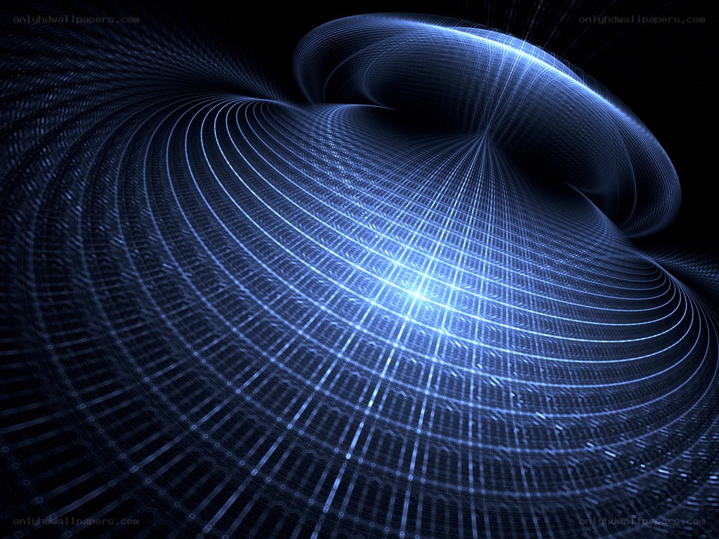 blue fractal spiral pattern