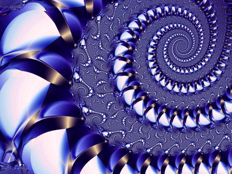 blue fractal spiral pattern