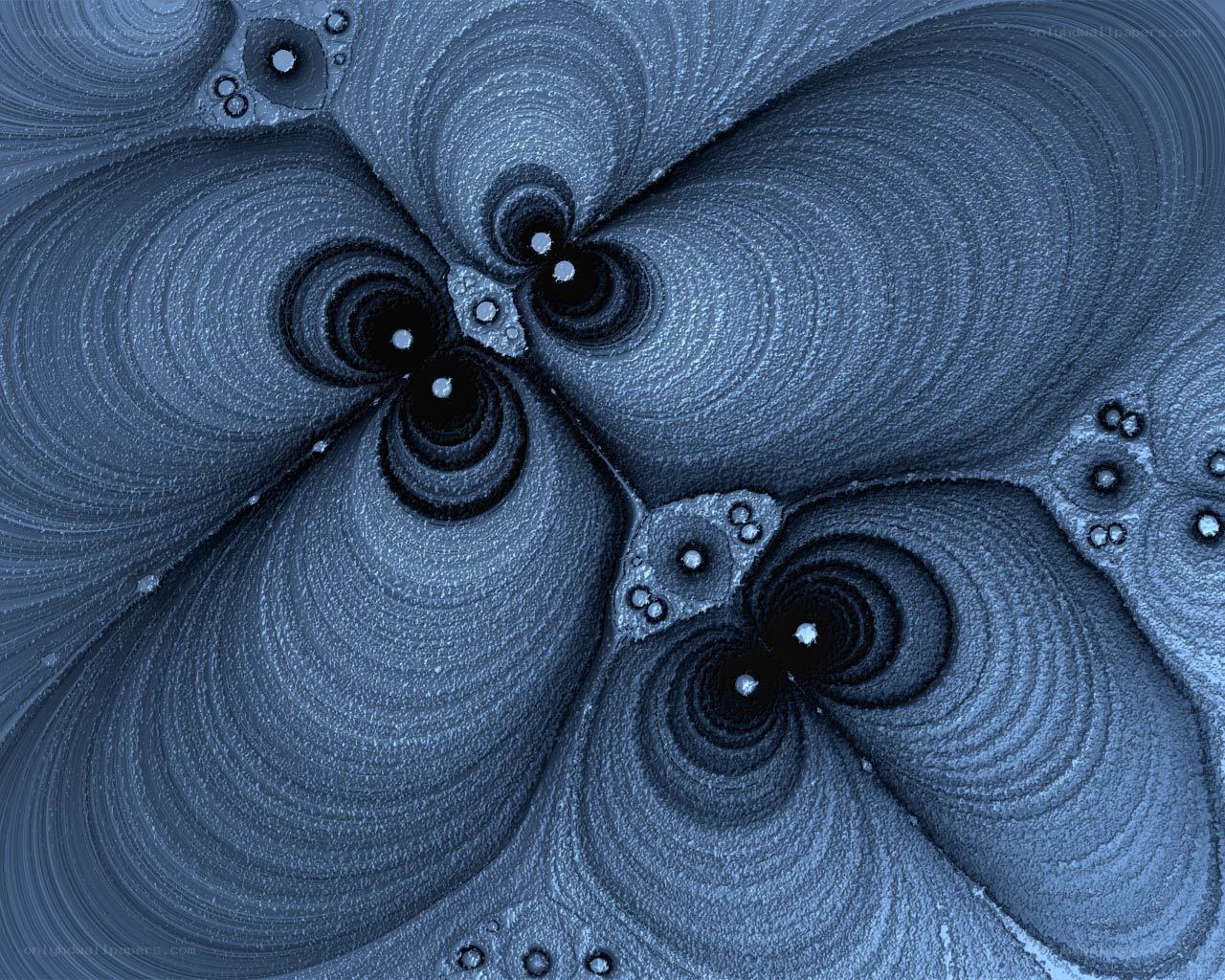 blue fractal spiral pattern