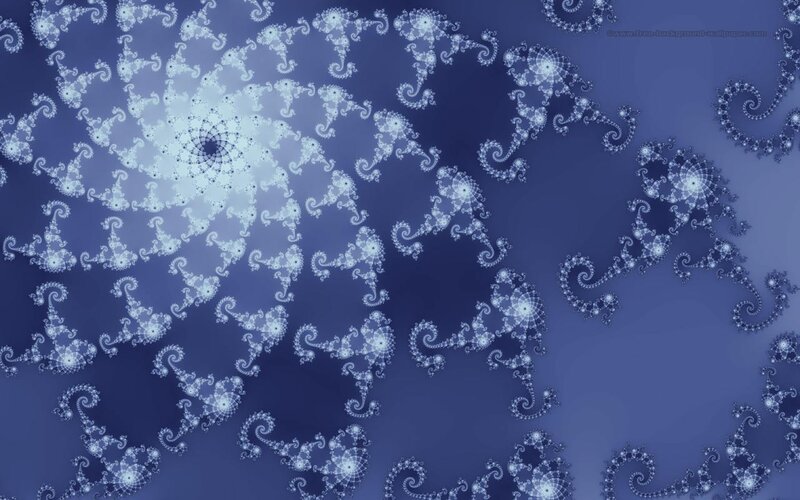 Blue Fractal Spiral Pattern — Calm