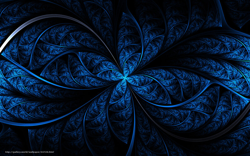Blue fractal spiral pattern