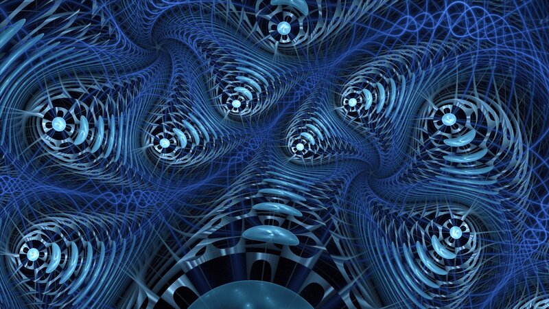 blue fractal spiral patterns