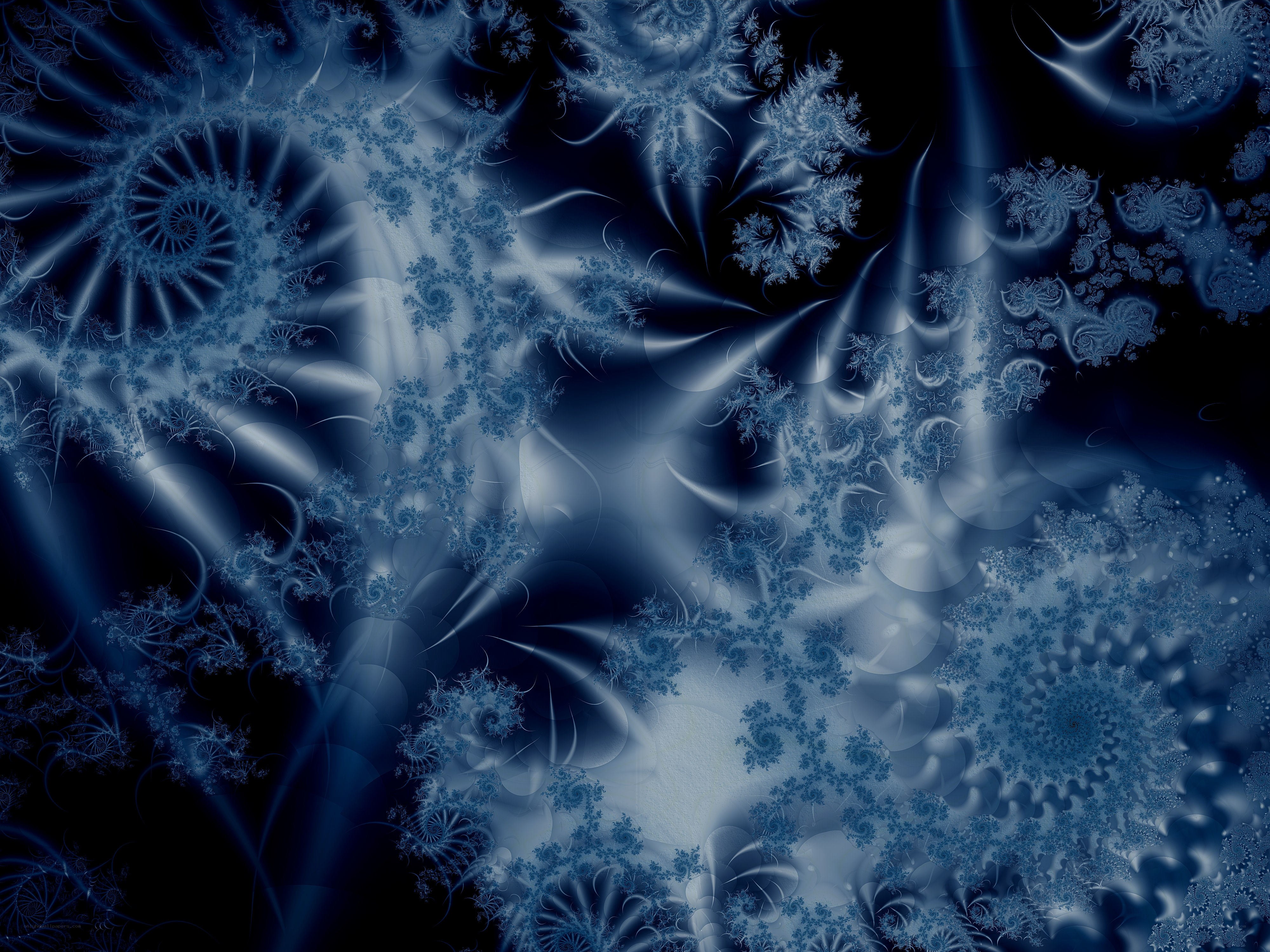 blue fractal spiral patterns