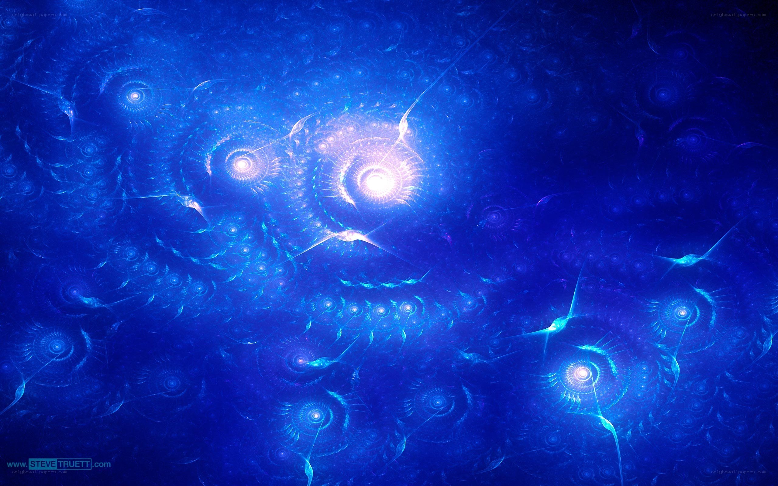 blue fractal spiral patterns