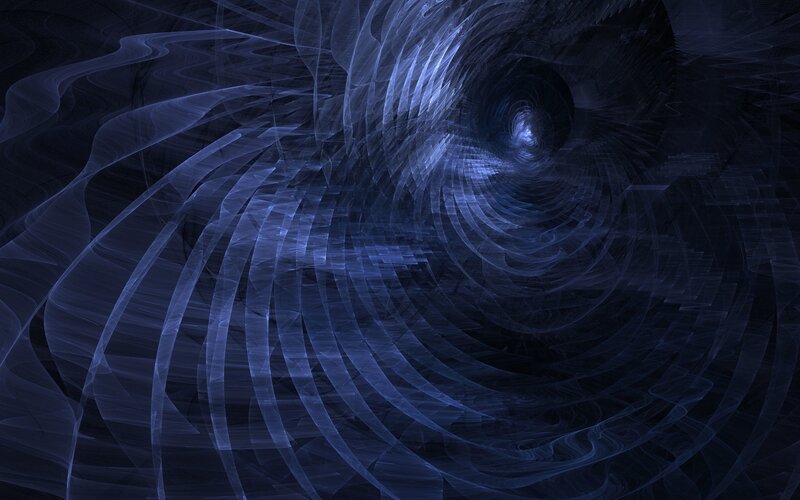 blue fractal spiral tunnel