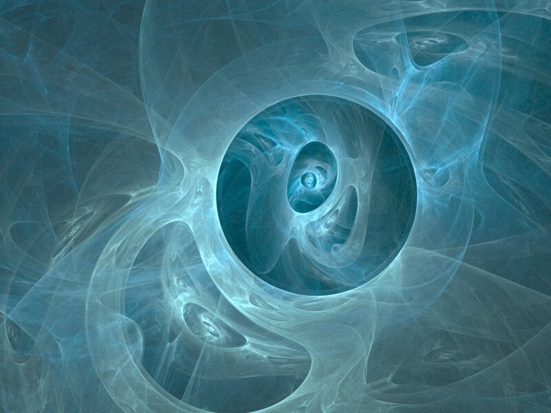 blue fractal spiral tunnel