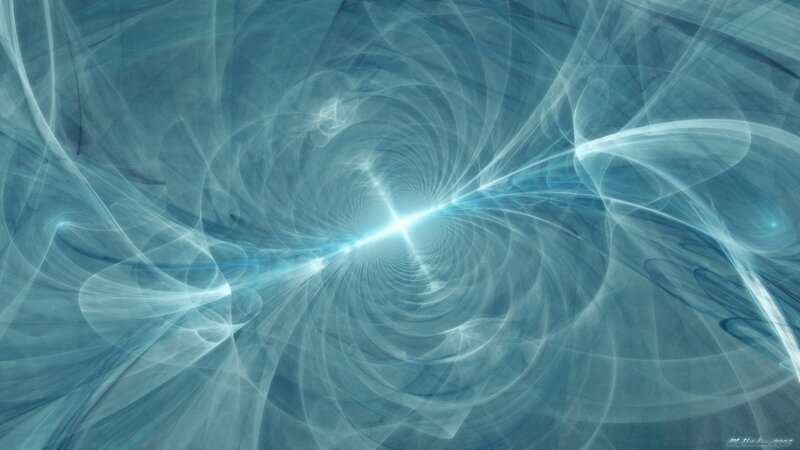 blue fractal spiral tunnel