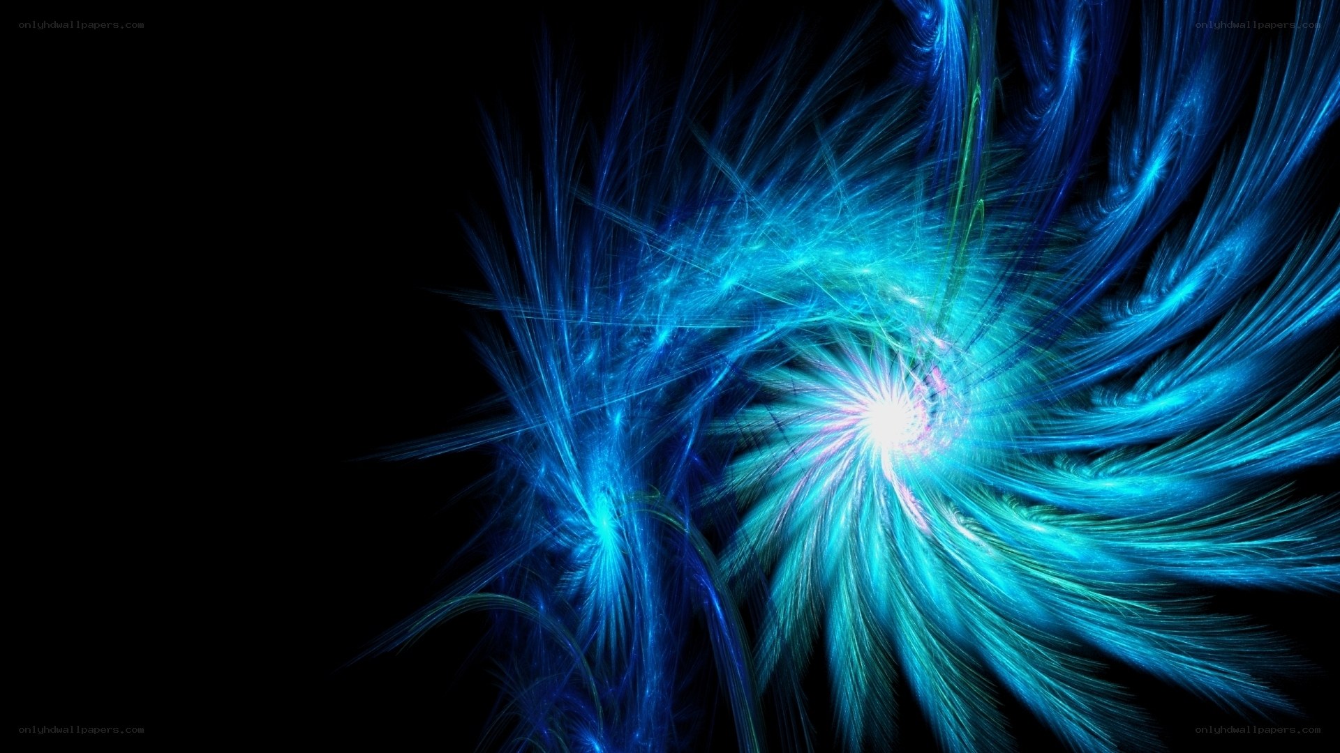 blue fractal spiral