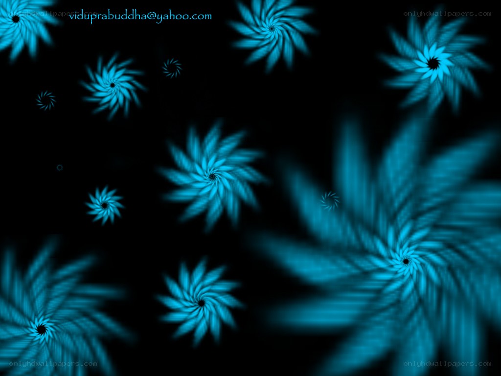 blue fractal spirals