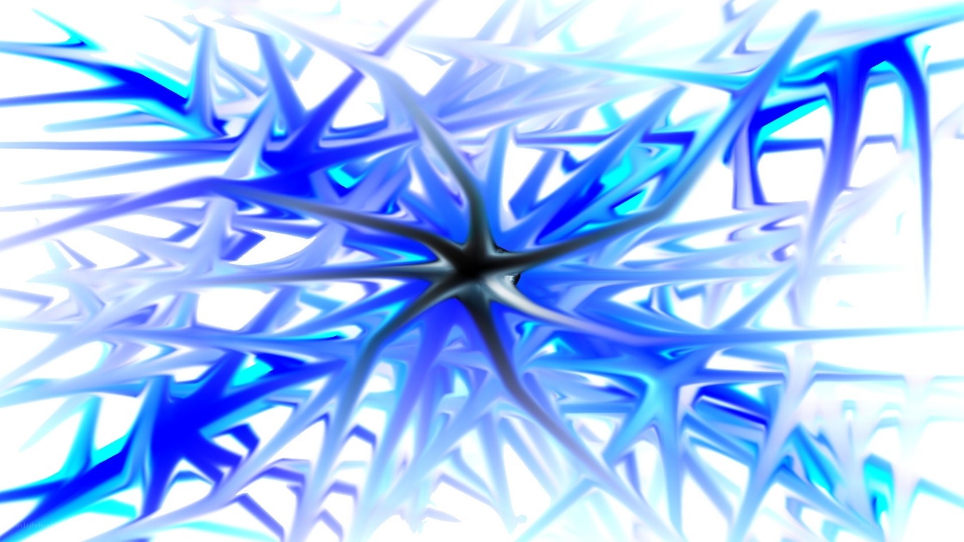 blue fractal star pattern
