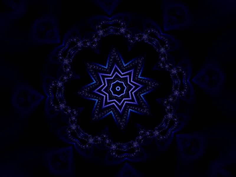 blue fractal star pattern