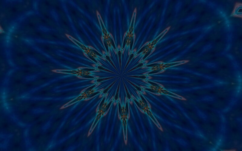 blue fractal star pattern
